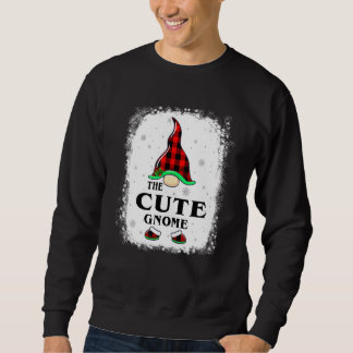 Sudadera Cute Gnome Buffalo Plaid Matching Family Xmas Paja
