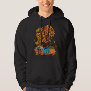 Sudadera Cute Gnome Leaves de calabaza leopardo de otoño qu