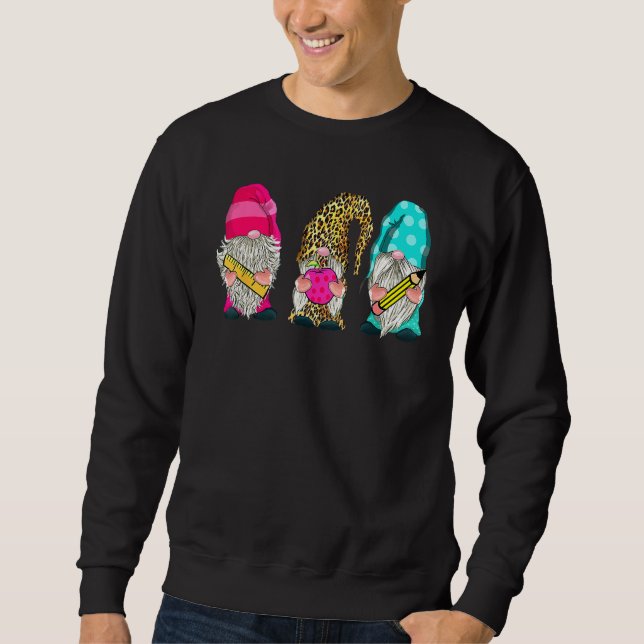 Sudadera Cute Gnomes  Back To School  Teacher And Students (Anverso)
