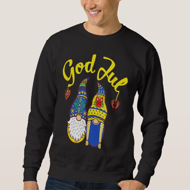 Sudadera Cute Gnomes God Jul Swedish Norwegian Christmas (Anverso)