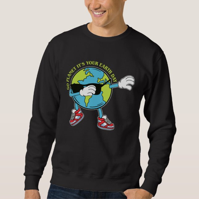 Sudadera Cute Go Planet Its Your Earth Day Dabbing 2023 kid (Anverso)
