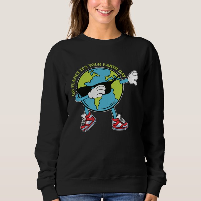 Sudadera Cute Go Planet Its Your Earth Day Dabbing 2023 kid (Anverso)