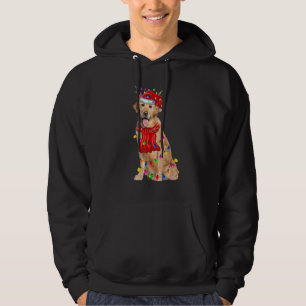 Sudadera Cute Golden Retriever Christmas Tree Lights Dog