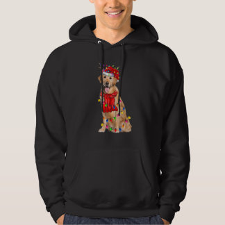 Sudadera Cute Golden Retriever Christmas Tree Lights Dog