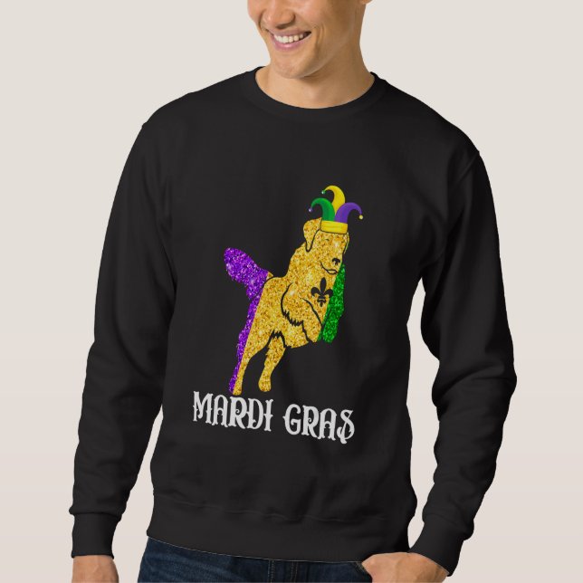 Sudadera Cute Golden Retriever Dog Lover Mardi Gras Party J (Anverso)
