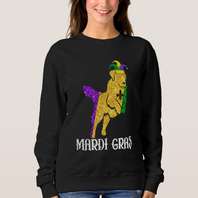 Sudadera Cute Golden Retriever Dog Lover Mardi Gras Party J (Anverso)