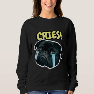 Sudadera Cute gracioso Pug grita camiseta clásica 742