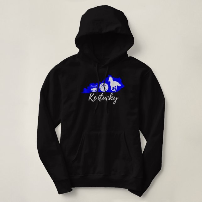 Sudadera Cute gráfico Borbón Caballo de Baloncesto Kentucky (Diseño del anverso)