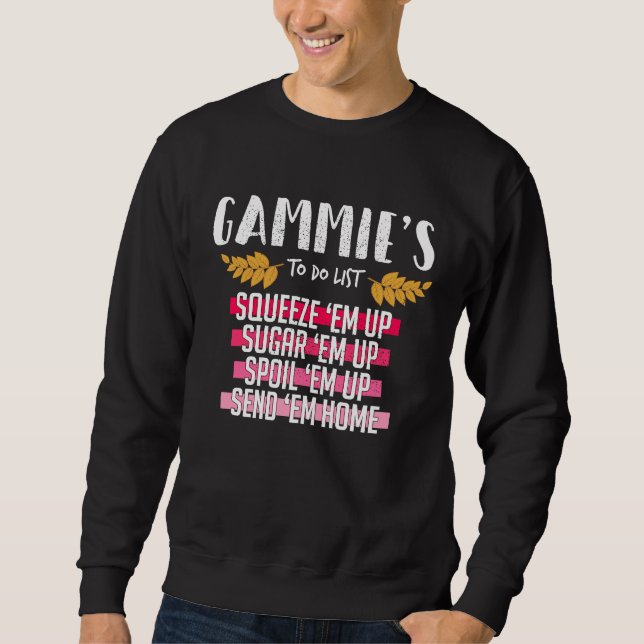 Sudadera Cute Grandmothers Gammie To Do List (Anverso)