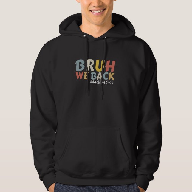 Sudadera Cute Groovy Bruh Respaldamos a los profesores niño (Anverso)