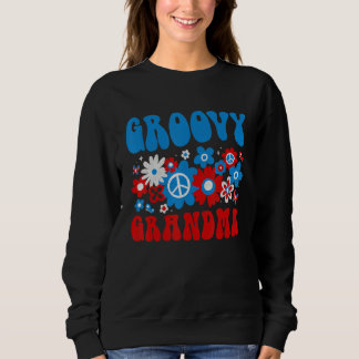 Sudadera Cute Groovy GrandMa American 4th of July Matching