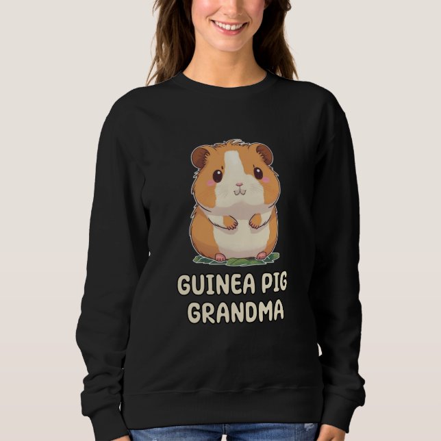 Sudadera Cute Guinea Pig Grandma Grandmother Nana  1 (Anverso)