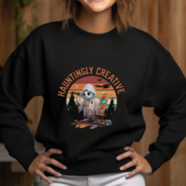 Sudadera Cute Halloween Artista pintadora paleta creativa