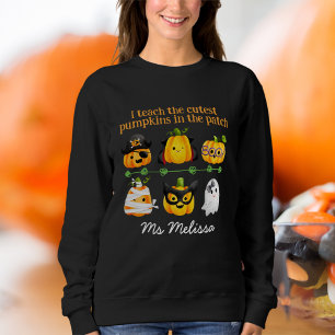 Sudadera Cute Halloween Enseño Calabaza En El Parche