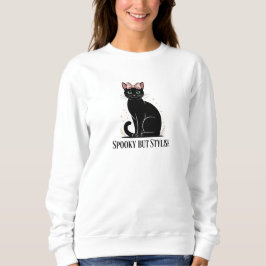 Sudadera Cute Halloween Estilo Gato Negro