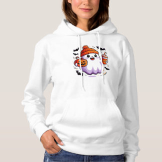 Sudadera Cute Halloween Fantasma Adulto Hoodie