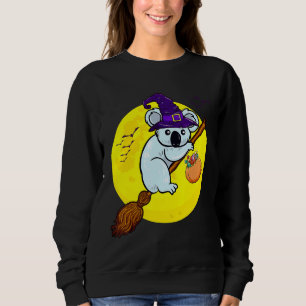 Sudadera Cute Halloween Koala Bear Witch Para Niños Chicas