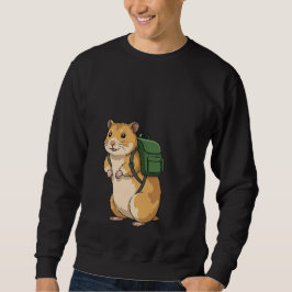 Sudadera Cute Hamster Hiker con Mochila