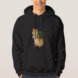 Sudadera Cute Hamster Hiker con mochila