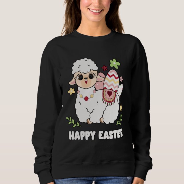 Sudadera Cute Happy Easter Day Egg Hunt Boys Girls Kids She (Anverso)