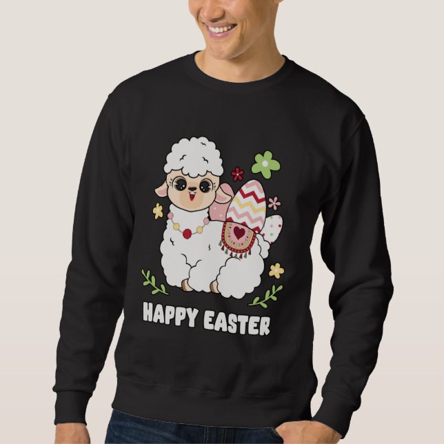 Sudadera Cute Happy Easter Day Egg Hunt Boys Girls Kids She (Anverso)