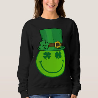 Sudadera Cute Happy Face Leprechaun  St Patricks Day Irish 