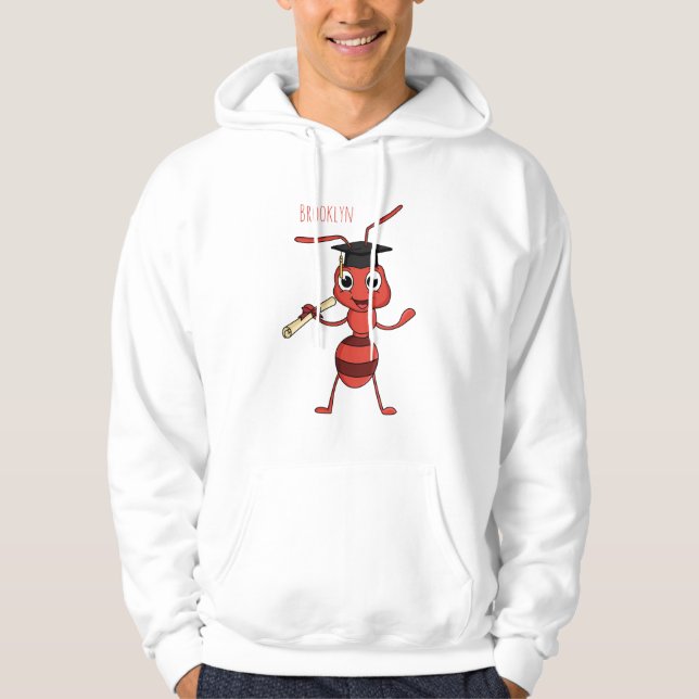 Sudadera Cute happy red ant cartoon  (Anverso)