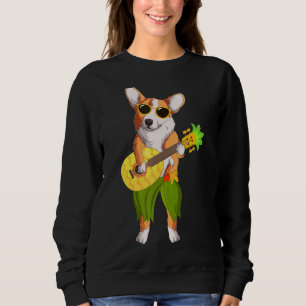 Sudadera Cute hawaiano Corgi Pineapple Ukulele Hawaii Summe
