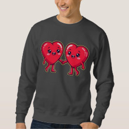 Sudadera Cute Heart Characters Holding Hands