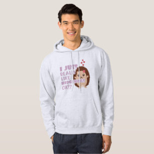 Sudadera Cute Hedgehog Me Gusta Realmente Los Hedgehogs.