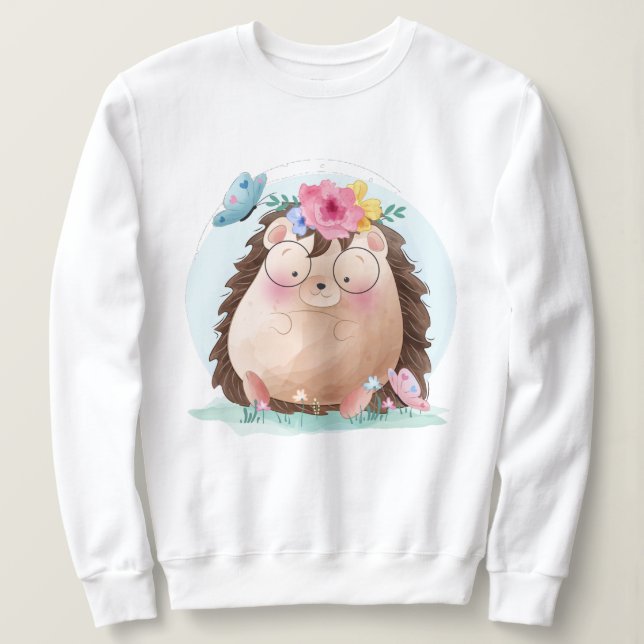 Sudadera Cute Hedgehog Sweatshirt (Anverso del diseño)