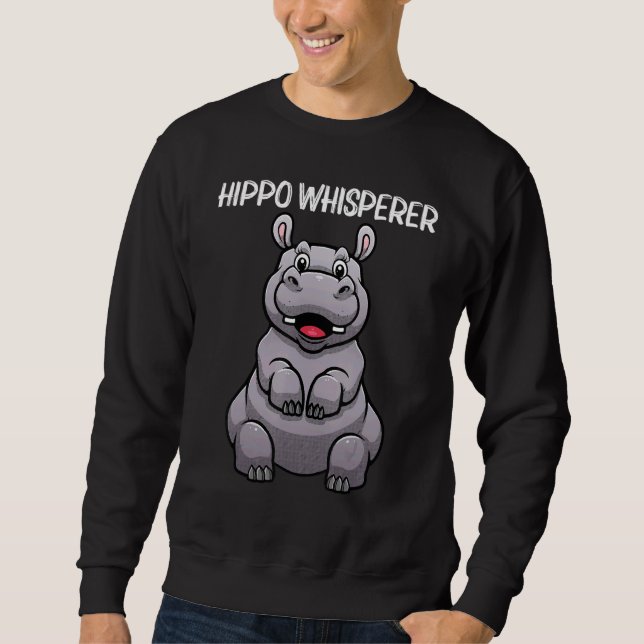 Sudadera Cute Hippo For Men Women Hippopotamus Hippo   (Anverso)