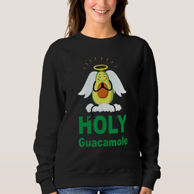 Sudadera Cute Holy Guacamole Avocado Angel (Anverso)