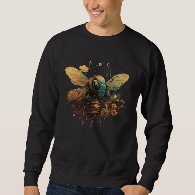Sudadera Cute Honey Bee Floral nature  who gardens Beekeepe (Anverso)