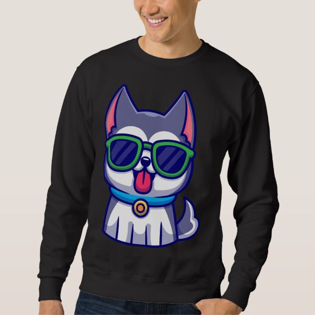 Sudadera Cute Husky Dog (Anverso)