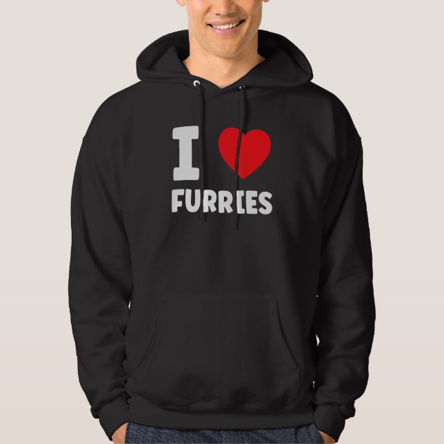 Sudadera Cute I Heart Furries Fandom Love (Anverso)