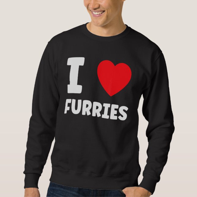 Sudadera Cute I Heart Furries Fandom Love (Anverso)