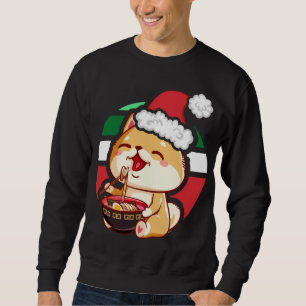 Sudadera Cute Kawaii Anime Shiba Inu Perro comiendo a Ramen