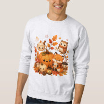 Cute Kawaii Calabaza De Otoño Zorro Búho Animales 