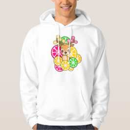 Sudadera Cute Kawaii Cítrico Ciervo Limón Naranja
