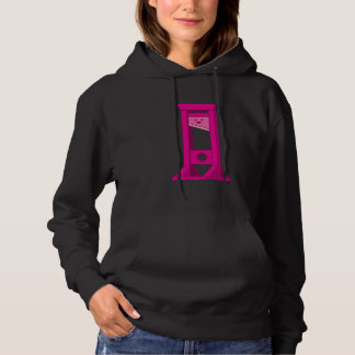 Sudadera Cute Kawaii, la guillotina rosa de la capucha negr