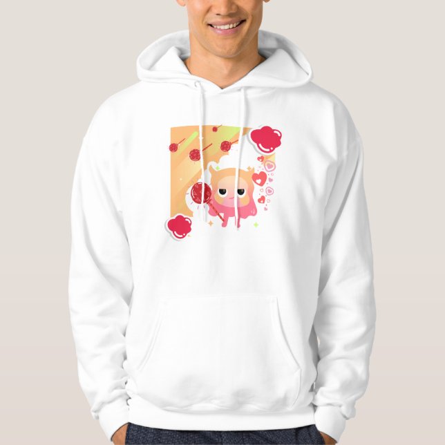 Sudadera Cute Kawaii Monstruo y Chupachús con Corazón (Anverso)
