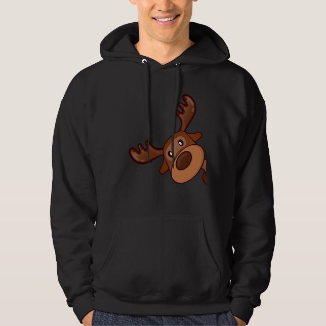Sudadera Cute Kawaii Moose Elk Deer Funny Alaska Moose (Anverso)