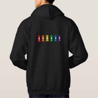 Sudadera Cute Kawaii Rainbow Guillotine Orgullo Negro Hoodi