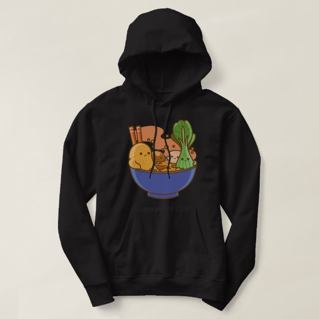 Sudadera Cute Kawaii Ramen La Comida De Japón Enfrenta A An (Diseño del anverso)