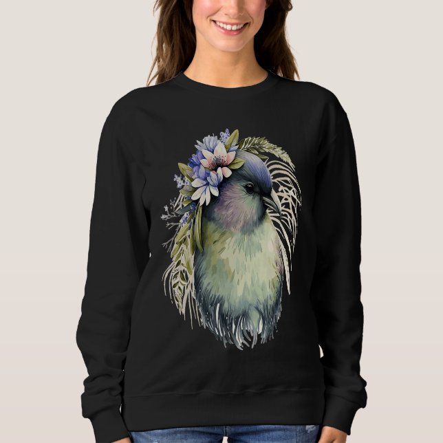 Sudadera Cute Kiwi Bird Flower Crown Floral Exotic Birds (Anverso)