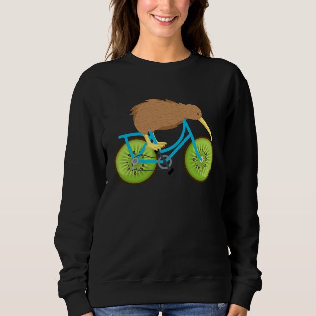 Sudadera Cute Kiwi On Bicycle Kiwi Cycling Team Biking Cycl (Anverso)
