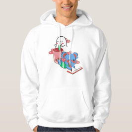 Sudadera Cute Koala Azul Escribiendo & Fantasma Durmiendo c