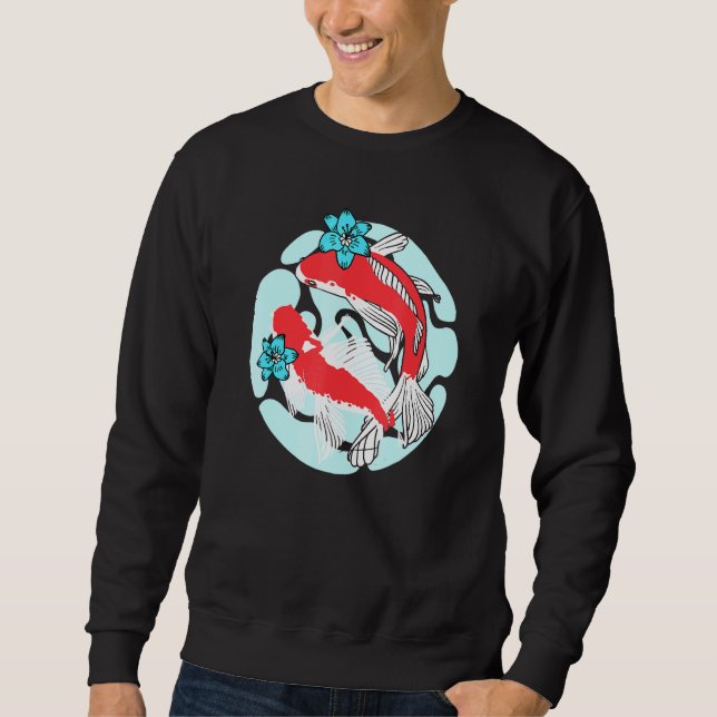 Sudadera Cute Koi Fish Pareja Koi Cute Pish Pond (Anverso)