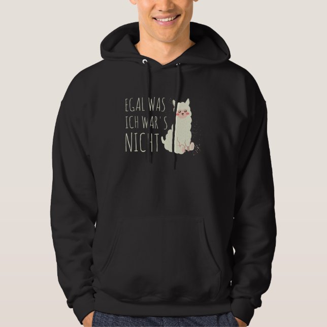 Sudadera Cute Lama Humour Saying Egal was ich war es nicht (Anverso)